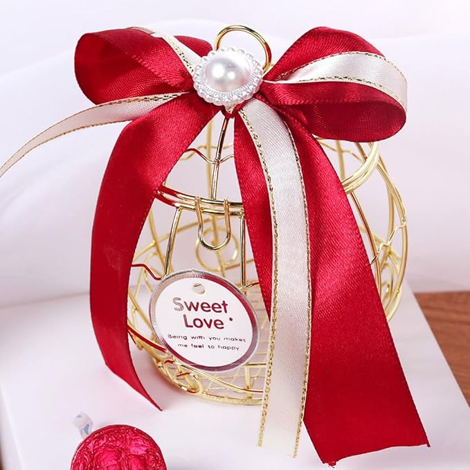 Beaupretty 6pcs Birdcage Shape Tinplate Candy Box Elegant Wedding Favor - Image 6