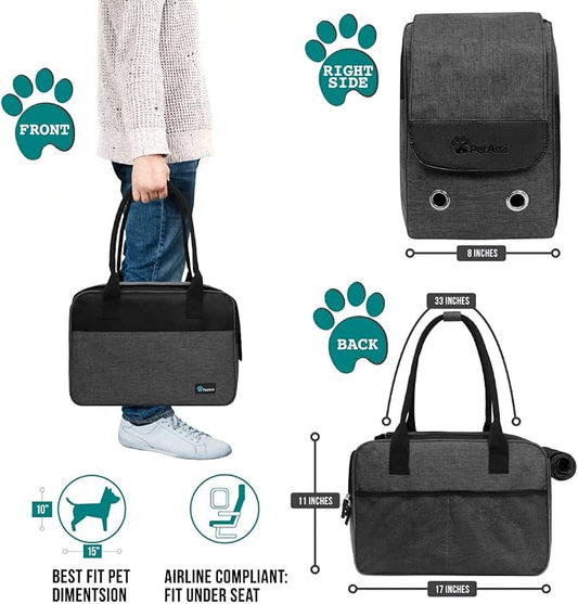 PetAmi Dog Purse Carrier for Small Dogs, Airline Approved Soft Sided Pet Carrier - Image 2