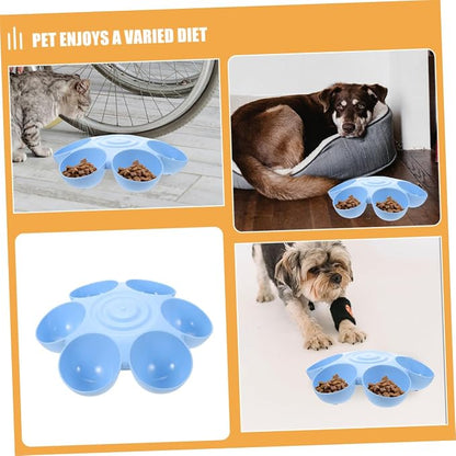 Toyvian Multi-Grid Floral Pet Feeding Bowl - Image 8