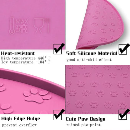 Silicone pet Food mat, Dog Food and Water mat, Raised Edge Rubber mat - Image 6