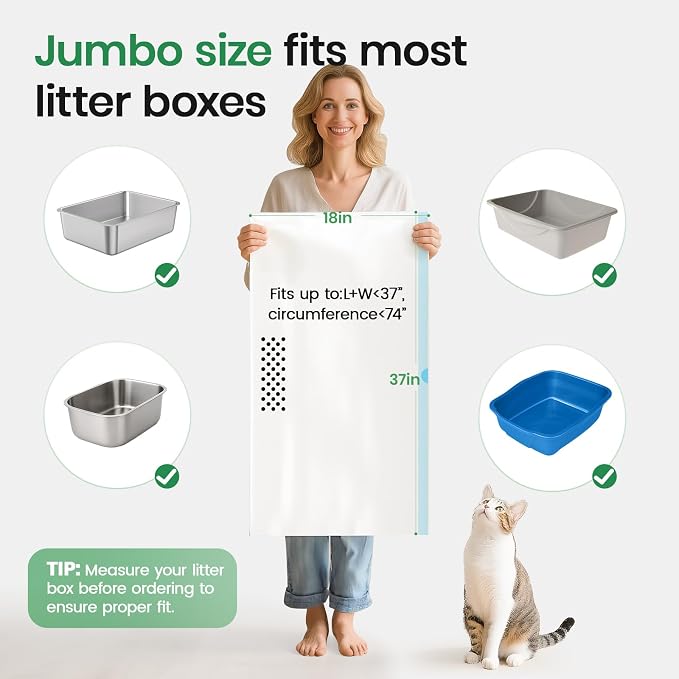 7-Day Sifting Litter System Bags, Heavy Duty Thickened Liners 37x18 Inch - Image 5