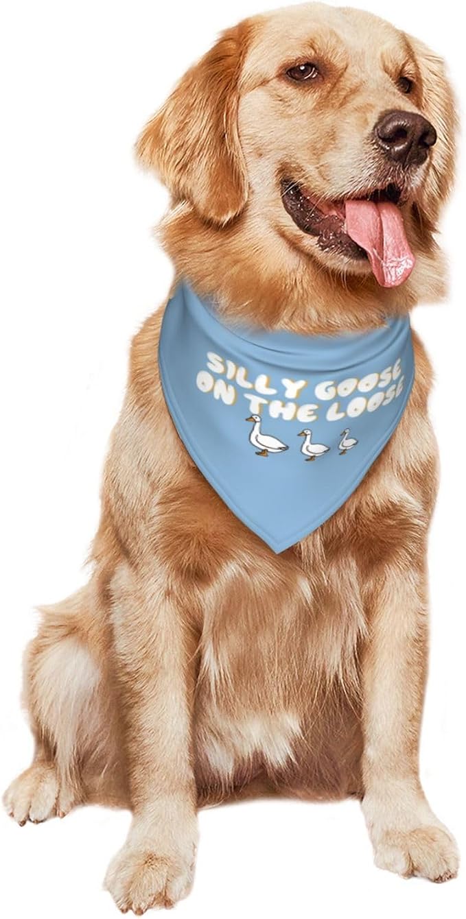 Silly Goose on The Loose Triangle Dog Bandana, Summer Bandana Funny Triangle - Image 8