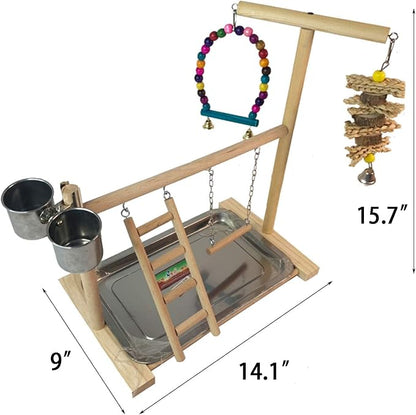 Hamiledyi Parrot Playground Bird Play Stand Play Gym - Image 6