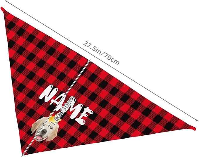 Custom Dog Bandana Add Your Text Photo Name Personalized Neckwear Bandanas Soft - Image 7