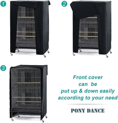 PONY DANCE Pets Product Universal Birdcage Cover Blackout & Breathable Birdcage - Image 4