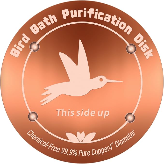 4 Inches Pure Copper Bird Bath Purification Disk, 0.6mm thick, Reinforced by CTTZCKJ