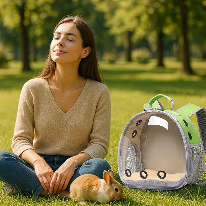 Bunny Carrier, Guinea Pig Carrier, Small Animal Carrier Backpack - Image 5