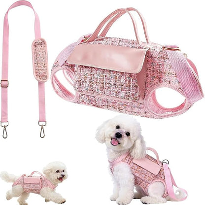 Dog Lift Harness Backpack for Small Dogs Cats, Adjustable Straps Dog Sling by PetWorld