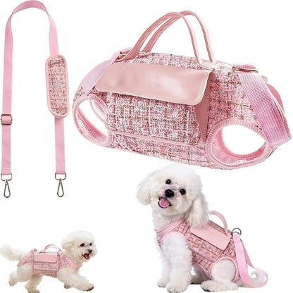 Dog Lift Harness Backpack for Small Dogs Cats, Adjustable Straps Dog Sling by PetWorld