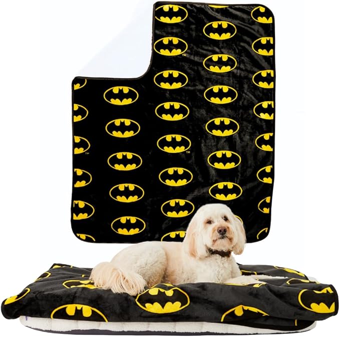 Franco Pet Batman DC Comics Bat Shield Logo Super Soft Cozy Waterproof by Franco