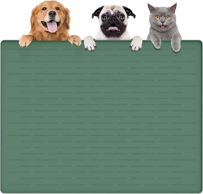 Largest Dog Food Mat, 39.5"x29.5" Silicone Dog and Cat Mat by Goldleaf