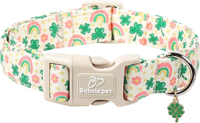 St. Patrick's Day Dog Collar for Large Dogs by Babolepet