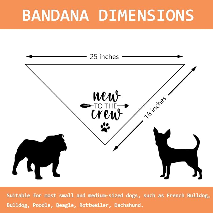 New to The Crew Dog Bandana New Puppy Announcement Gift - Image 2