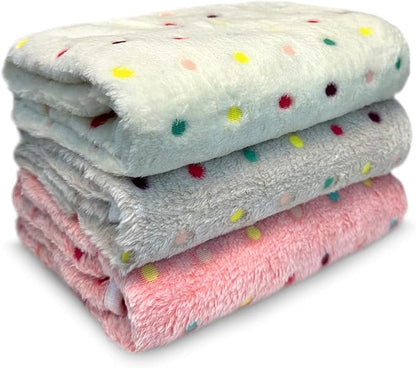 Dog Blankets for Small Medium Dogs Washable, 3 Pack Pet Blanket Washable 30" x by NXDZI