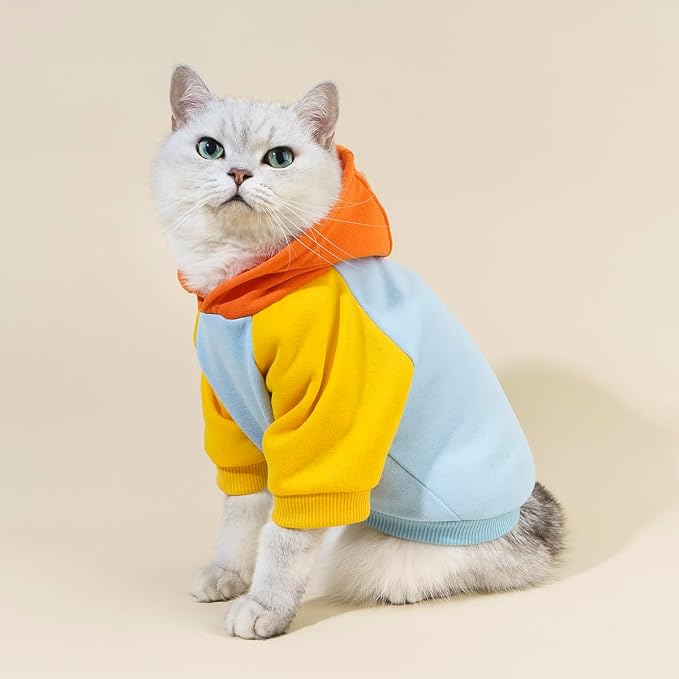 QWINEE Basic Dog Hoodie Sweatshirt Puppy Sweater Warm Cat Costumes Pet Clothes - Image 3