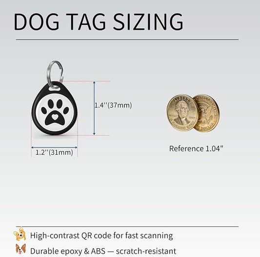 2 Pack QR Code Dog ID Tags for Collar, Smart Personalized Pet ID Tag - Image 2