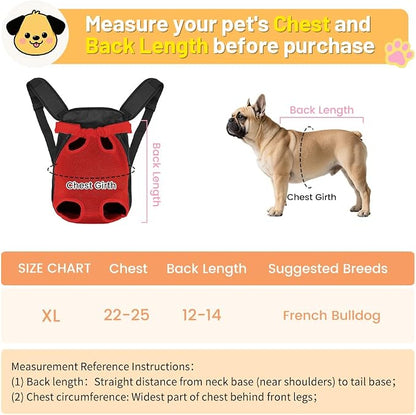 Inspack Dog Backpack Carrier/Cat Carrier, Adjustable Pet Front Carriers Travel - Image 2
