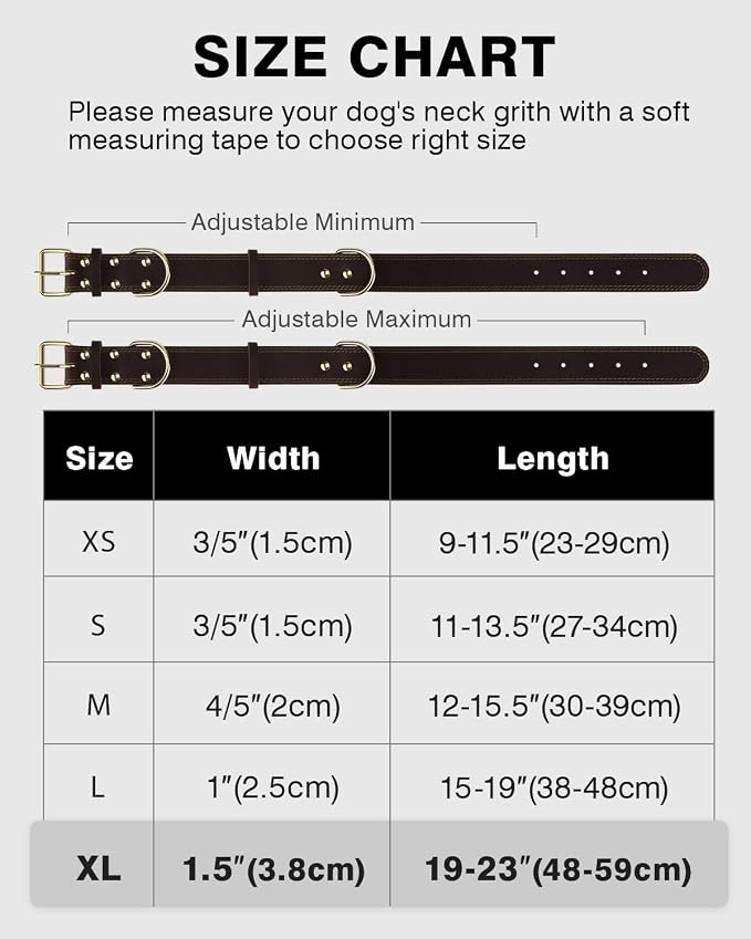 Joytale Genuine Leather Dog Collar - Image 3