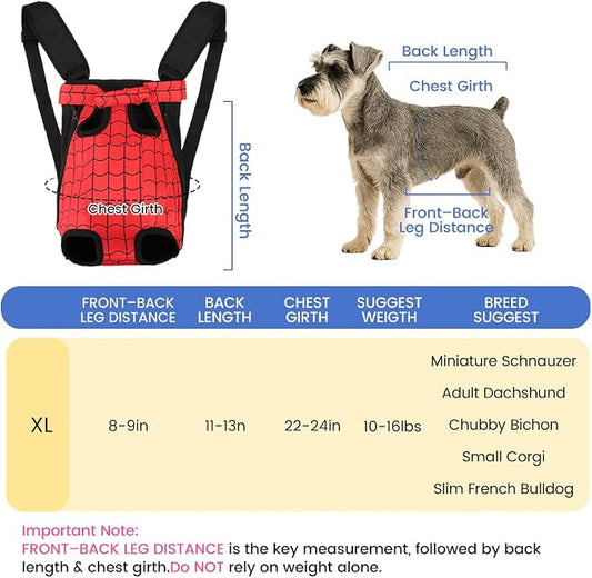 Dog Backpack Carrier, Front Pocket - Image 2