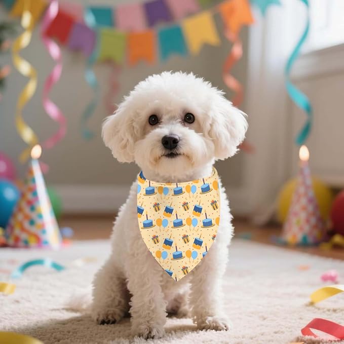 Birthday Dog Bandanas, Double Side Reversible Large Pet Bandanas, Adjustable - Image 7