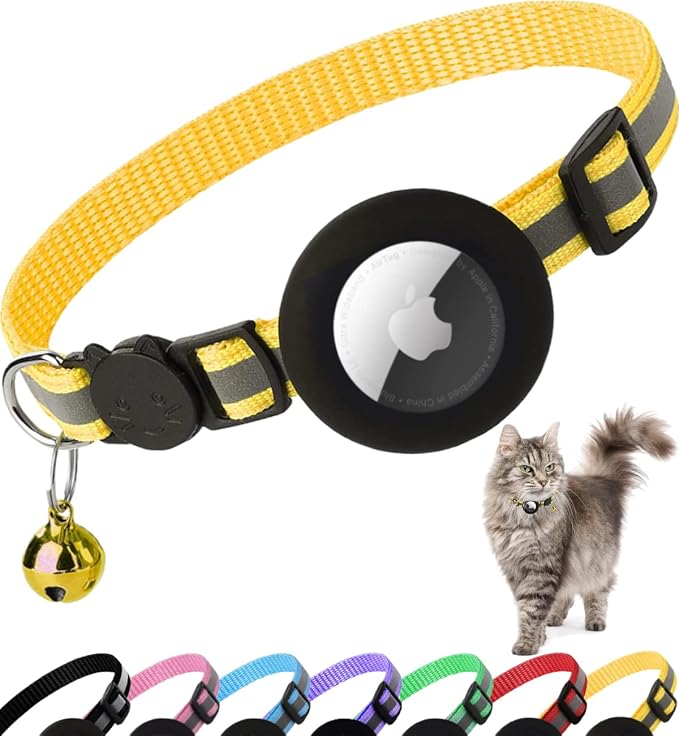 Airtag Cat Collar Breakaway, Reflective Kitten Collar by Treatyourpetswithonlythebest%EF%BC%81