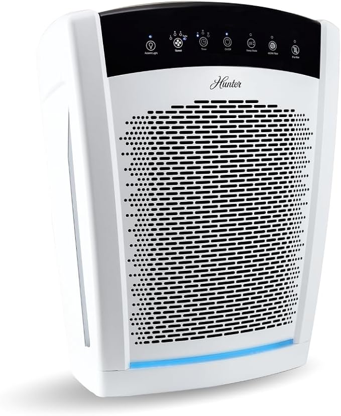Hunter HP800 Air Purifiers for Home Large Room and Bedroom. True HEPA Air by HunterFanCompany