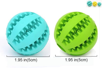 Sunglow 2 Pack Dog Toy Ball，Nontoxic Bite Resistant Teething Toys Balls - Image 2