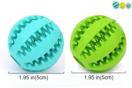 Sunglow 2 Pack Dog Toy Ball，Nontoxic Bite Resistant Teething Toys Balls - Image 2