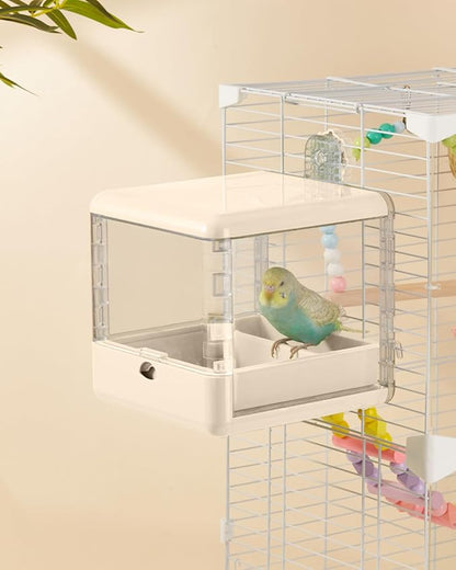 septillar Bird Feeder and Bath for Cage, Hanging Bird Bathtub Bath Shower Box by SEPTILLAR