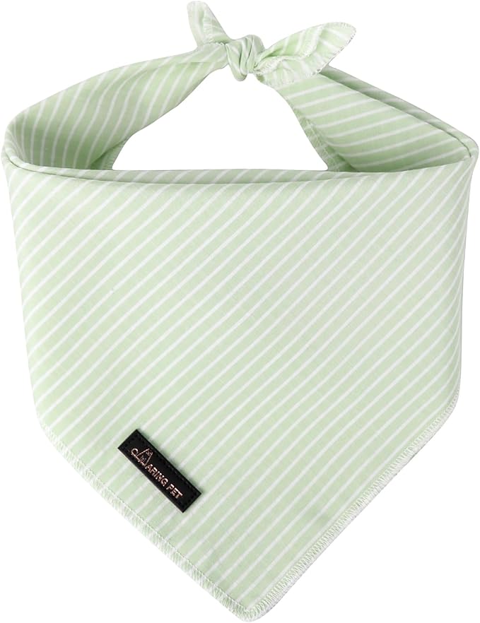 ARING PET Summer Dog Bandana-Cute Green Dog Bandanas, Comfortable Pet Scarf by ARINGPET
