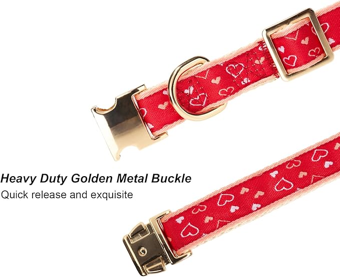 Woven Dog Collar with Metal Buckle Adjustable Jacquard Retro Dog Collars - Image 3