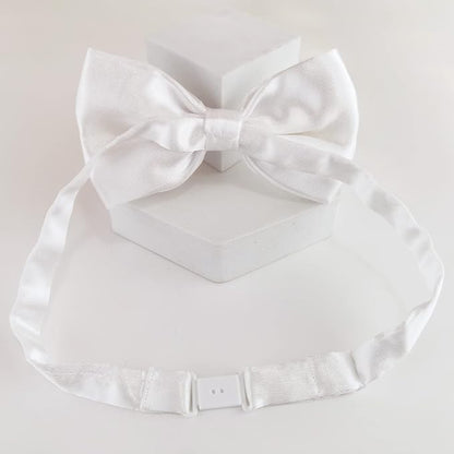 KOOLMOX Dog Bow Tie, Adjustable White Dog Collar Tie - Image 8