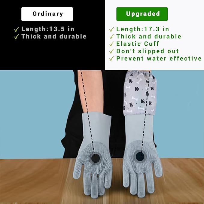 Dog Washing Gloves, Pet Grooming Gloves - Image 5