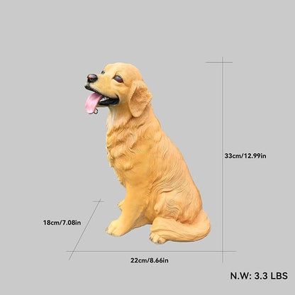 Golden Retriever Statue Outdoor Decorations – Dog Statues Outdoor Sitting - Image 2
