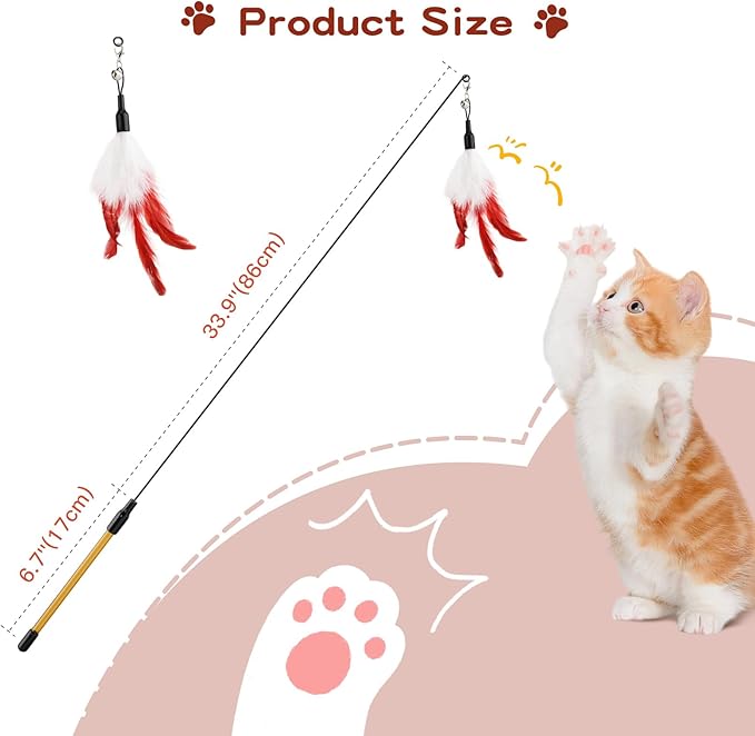 Pawaboo Feather Teaser Cat Toy - Image 7
