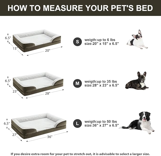 Orthopedic Dog Bed for Medium Dogs, Egg Crate Foam Bed for Medium Dogs - Image 4