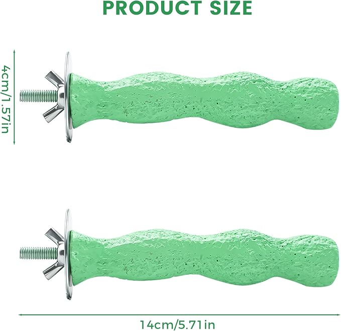 2pcs Bird Beak Grinding Stone, Anti-Slip Parakeet Nail Trimming Stick Resin - Image 2
