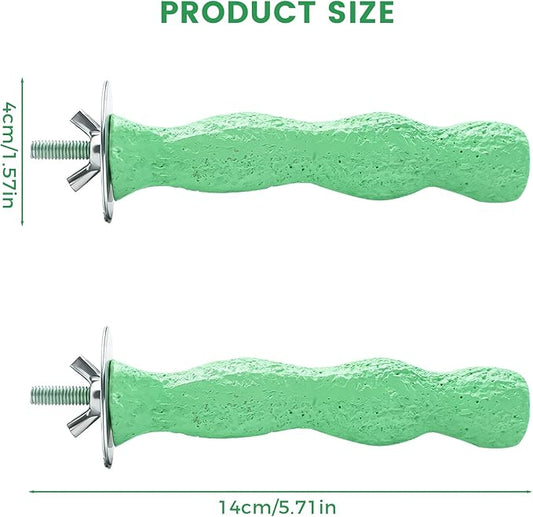 2pcs Bird Beak Grinding Stone, Anti-Slip Parakeet Nail Trimming Stick Resin - Image 2