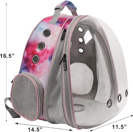 Front Expandable Cat Backpack Carrier, Fit up to 20 lbs, Space Capsule - Image 2