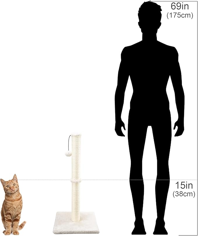 Dimaka 29" Height Tall Cat Scratching Post, Claw Scratcher - Image 9