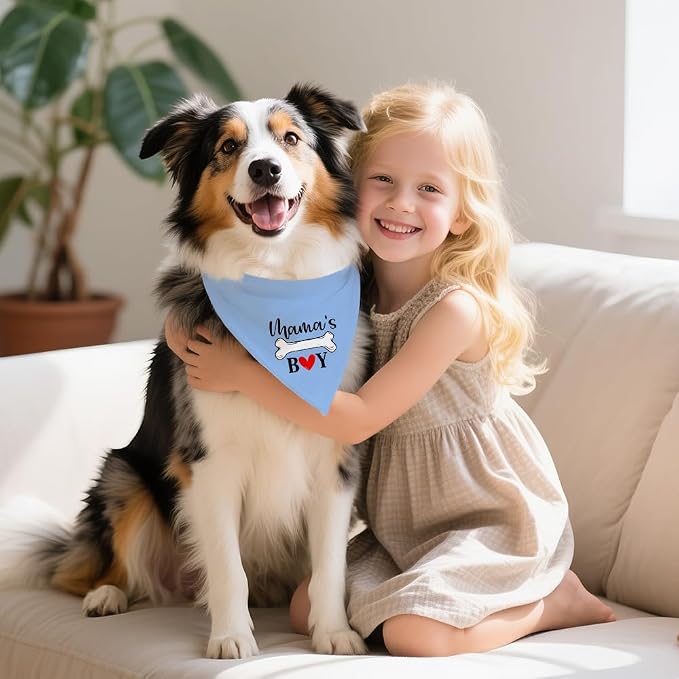 Mama's Boy Funny Dog Bandana, Valentine's Day Dog Bandana, New Pet Gifts - Image 4