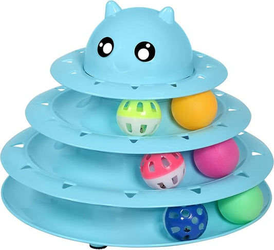 UPSKY Cat Toy Roller 3-Level Turntable Cat Toys Balls by UPSKY