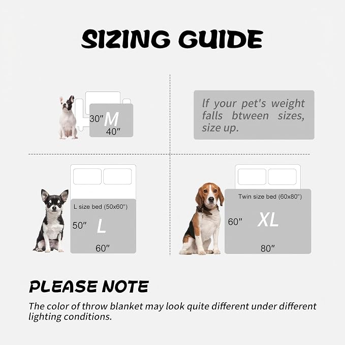 Dog Blanket Paw Bone Pattern 1 Pack 1 Super Soft Warm Flannel Sofa Cover Car - Image 3