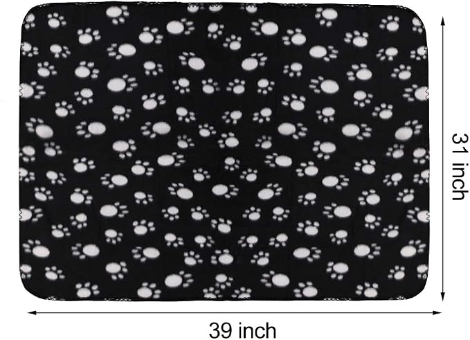 Comsmart Dog Blankets for Small Dogs, 6 Pack Puppy Blanket Cute Paw Print Pet - Image 5
