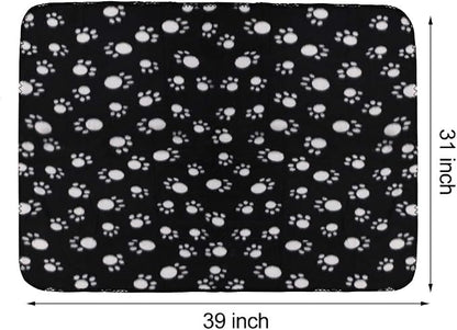 Comsmart Dog Blankets for Small Dogs, 6 Pack Puppy Blanket Cute Paw Print Pet - Image 5
