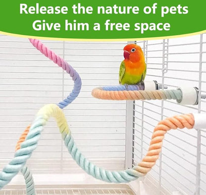 2Pcs Rope Perches for Bird Cages, Rope Perch for Parrots, Cockatiels & Parakeets - Image 5