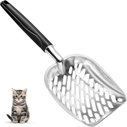 Cat Litter Scoop, Mesh Shovel, Stainless Steel Metal Scoop, Poop Sifting by Apidgrowth
