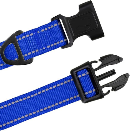 TagME Reflective Nylon Dog Collars, Adjustable Classic Pet Collar - Image 4