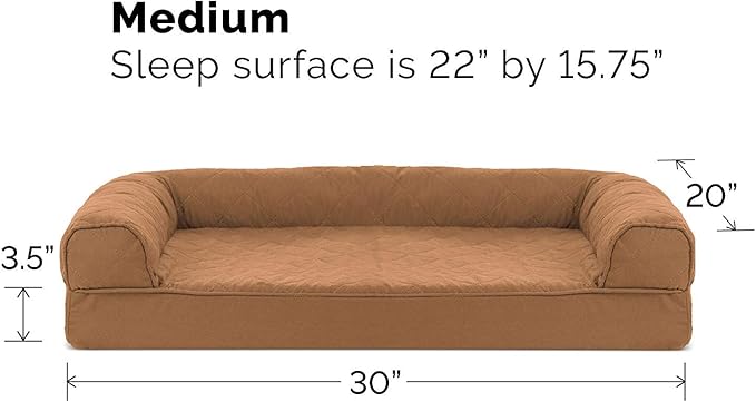 Furhaven Orthopedic Dog Bed for Medium/Small Dogs w/ Removable Bolsters & - Image 3