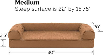 Furhaven Orthopedic Dog Bed for Medium/Small Dogs w/ Removable Bolsters & - Image 3